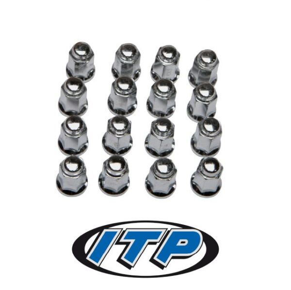 ITP Pyöränmutterisarja 10 x 1.25mm 60° kartio kromi 14mm avain 16 kpl