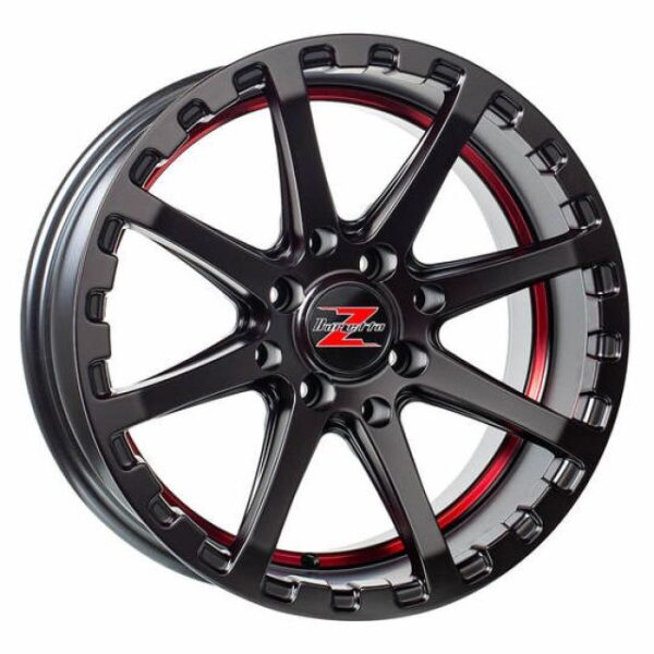 Barzetta ATV Satin Black With Red Stripe 7x16 jako: 4x110 et: 10 Alumiinivanne